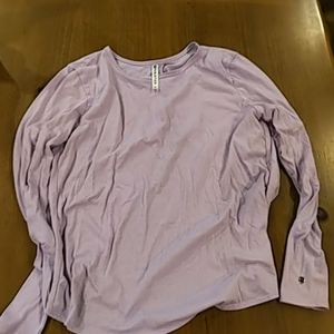 3/25 fabletics  lilac open back long sleeve